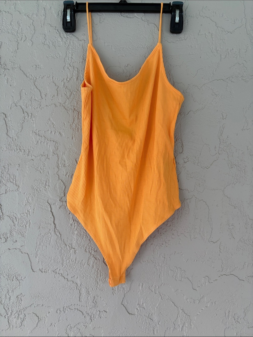 H&M Orange Ribbed One-Piece Bodysuit